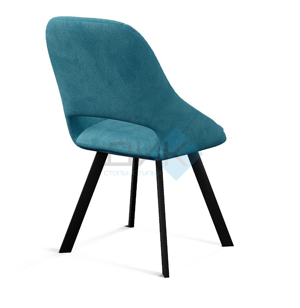 Стул DikLine 247 поворотный, AN12 бирюза, ножки черные