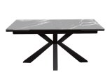 Стол DikLine SFE160 Керамика Серый мрамор/подстолье черное/опоры черные (2 уп.)