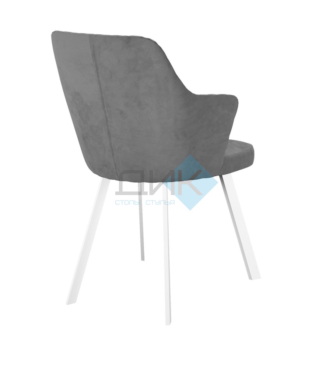 Стул DikLine 345 C56 серый, ножки белые