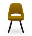 Стул DikLine 247 поворотный, BL08 горчица, ножки черные