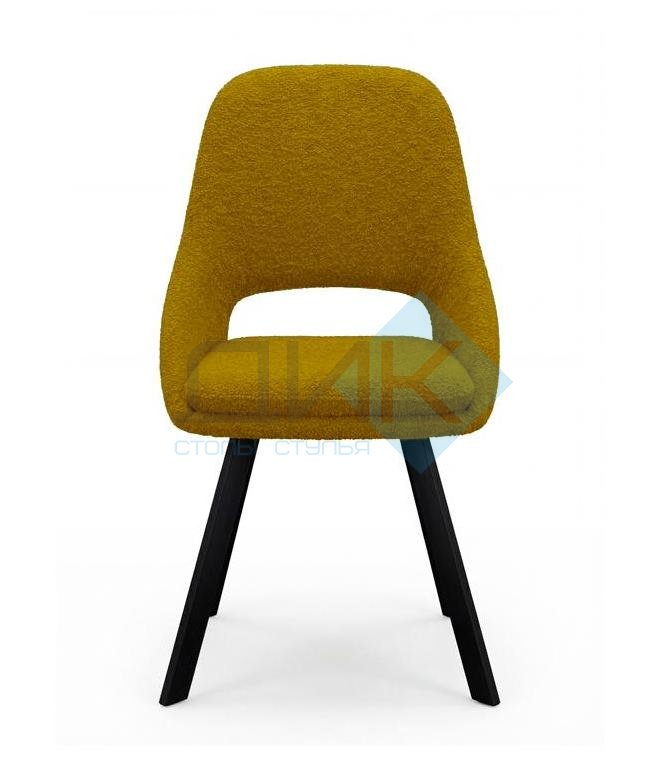 Стул DikLine 247 поворотный, BL08 горчица, ножки черные