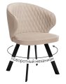 Стул DikLine 249 поворотный, B03 BEIGE, ножки черные