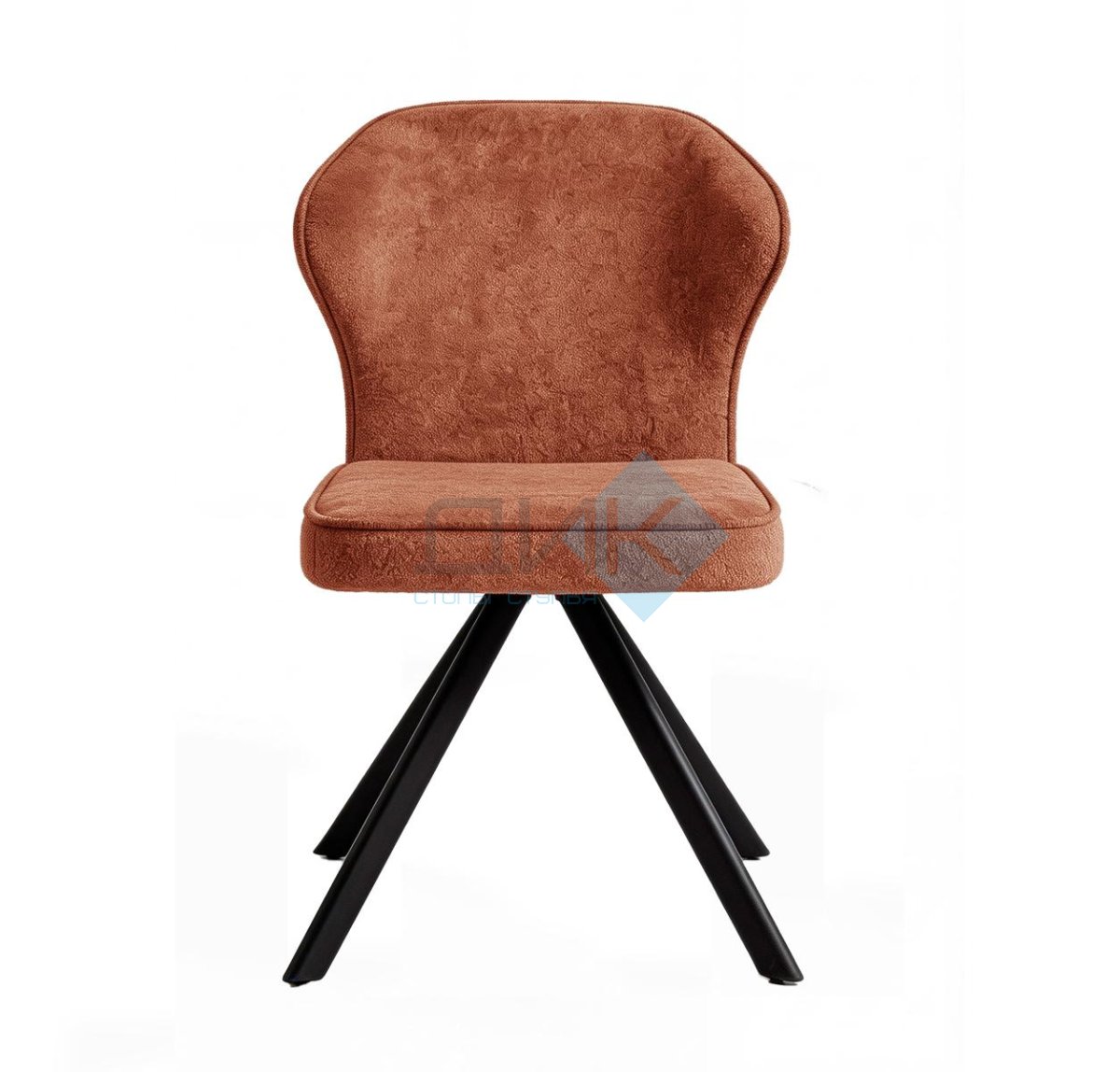 Стул DikLine 238 поворотный BL07 терракотовый, ножки черные