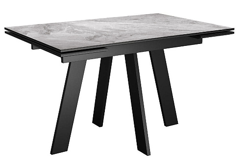 Стол DikLine DKM120 Керамика Italian Grey (глянец серый)/подстолье черное