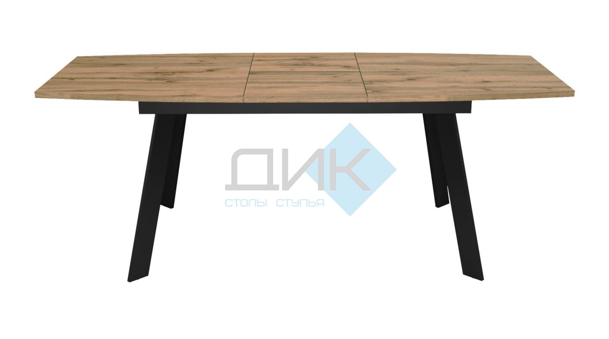 Стол DikLine XL160 Дуб галифакс /опоры черные