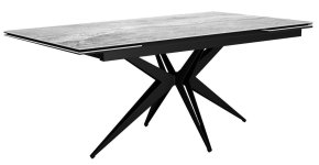 Стол DikLine KW160 керамика серый мрамор С31 глянец/опоры черные (2 уп.)