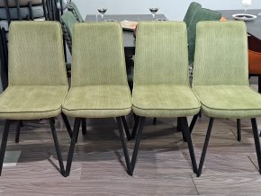 Стул DikLine 208 AN9 зеленый, ножки черные Образец в ТЦ Румянцево
