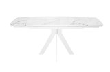 Стол DikLine DKU120 Керамика Белый мрамор/подстолье белое/опоры белые (2 уп.)