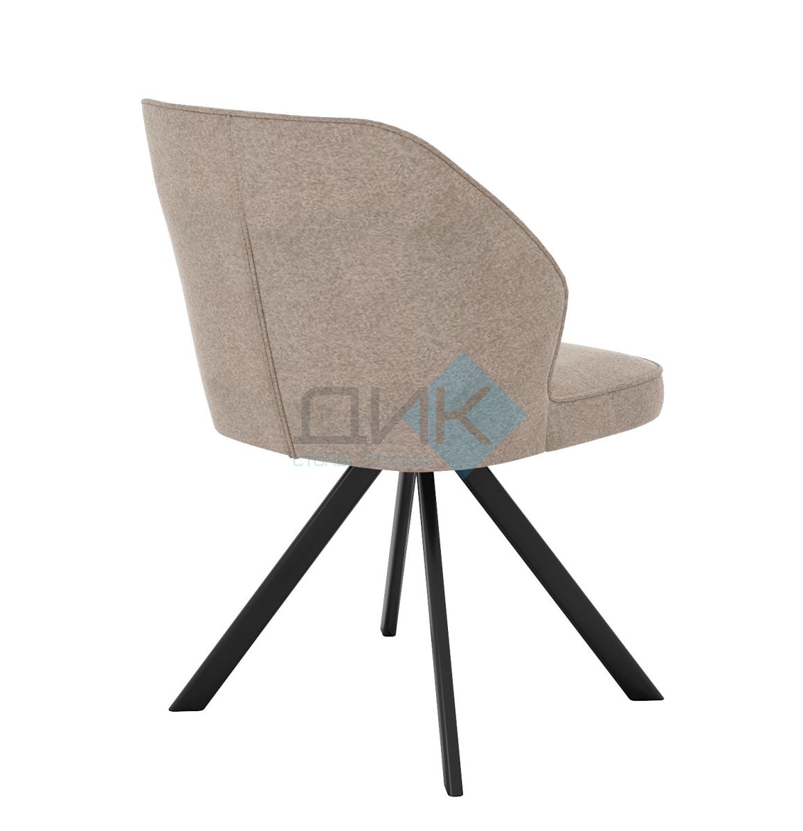 Стул DikLine 233 поворотный NS04 CREAM, ножки черные