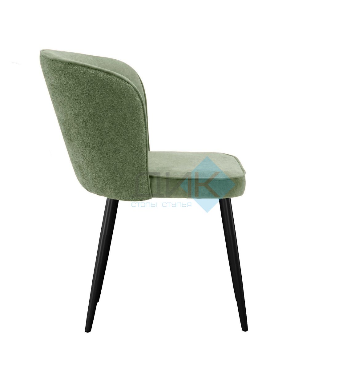Стул DikLine 347 P10/L08 зеленый, ножки черные