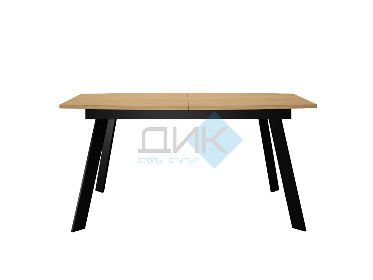Стол DikLine XL160 Дуб Каселла натуральный, опоры черные