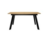 Стол DikLine XL160 Дуб Каселла натуральный, опоры черные