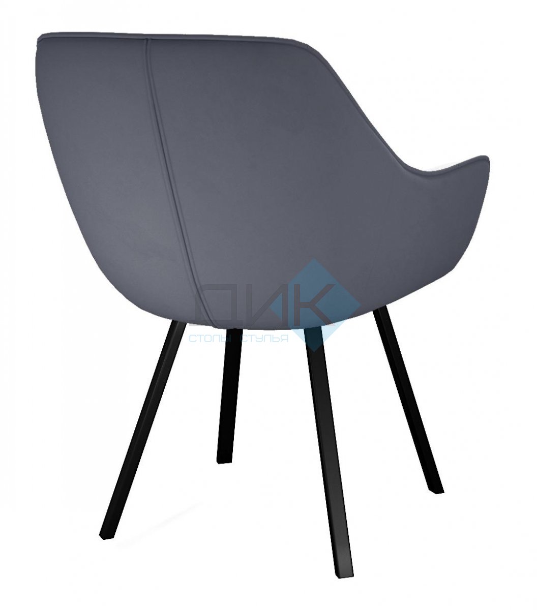 Стул DikLine 252 М поворотный, B28 ANTRACITE, ножки черные