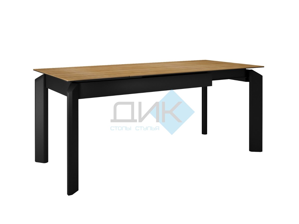 Стол DikLine KT140 керамика HC001 матовая/опоры черные Образец в салоне МЦ Империя