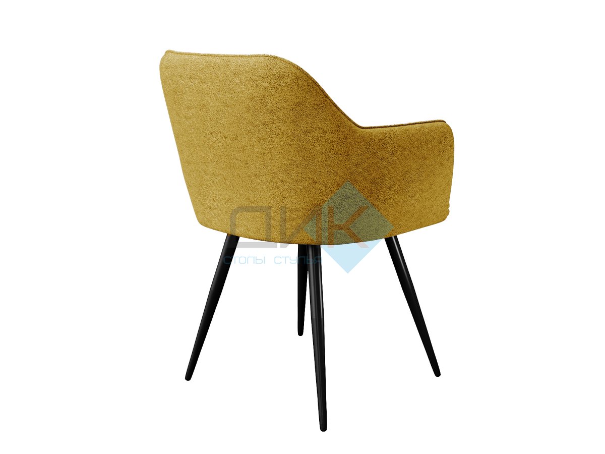 Стул DikLine 277 поворотный NS Gold горчица, ножки черные