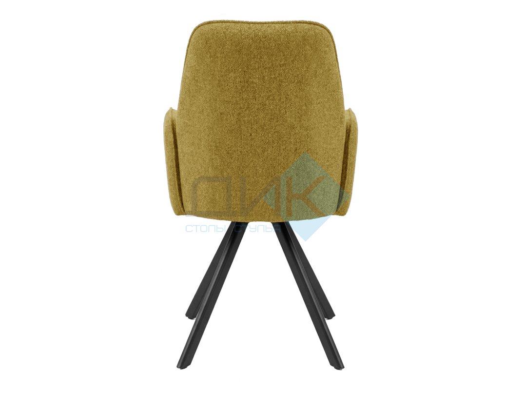Стул DikLine 293 поворотный BL08 горчица, ножки черные