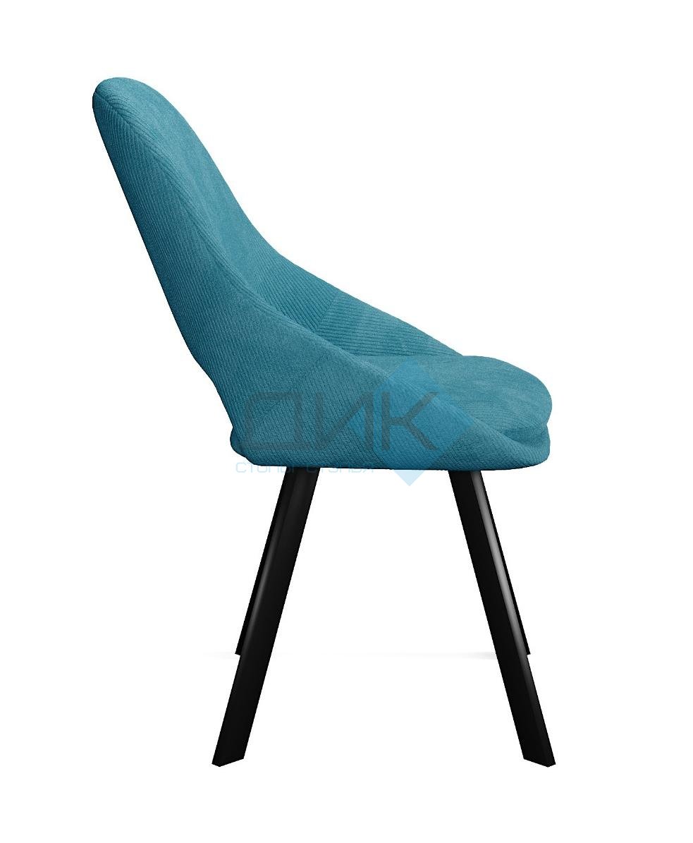 Стул DikLine 247 поворотный, AN12 бирюза, ножки черные