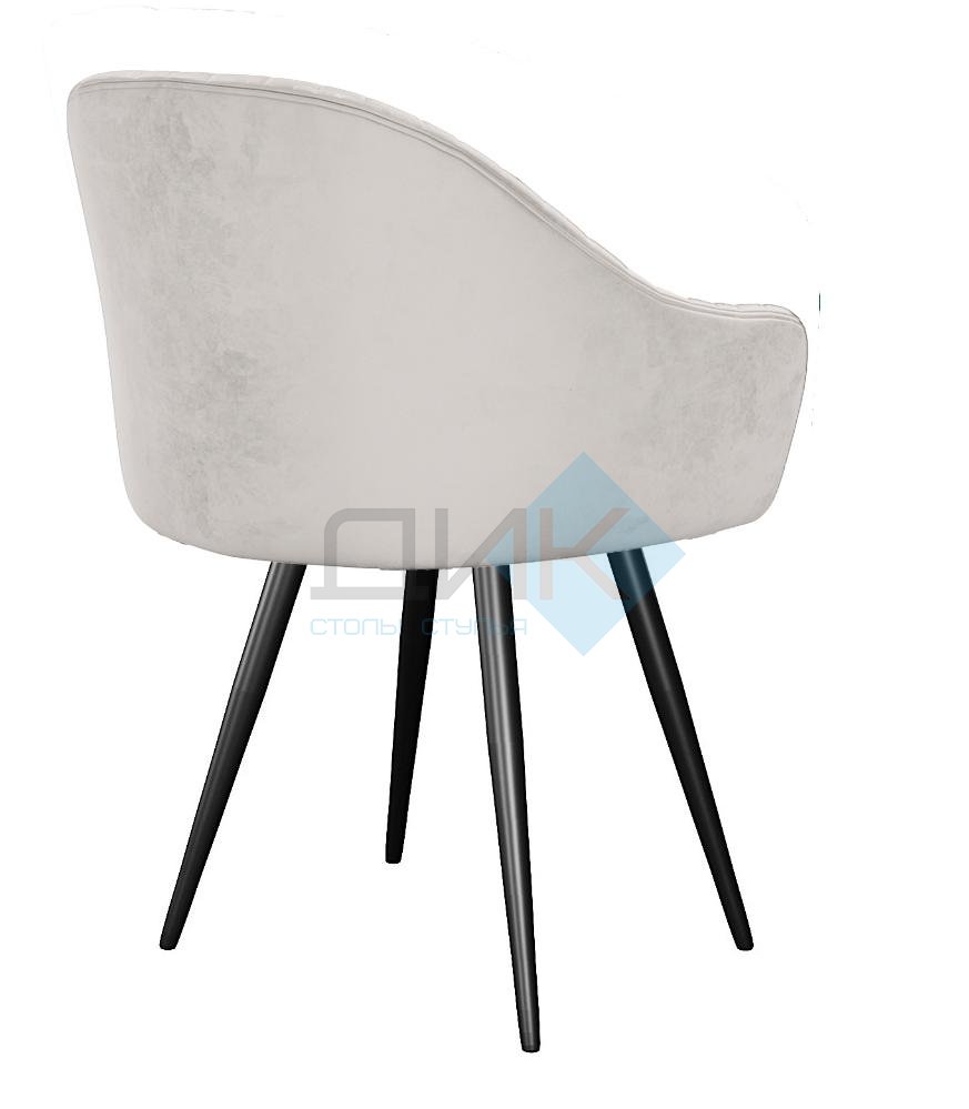 Стул DikLine 439 поворотный, C103 крем, ножки черные