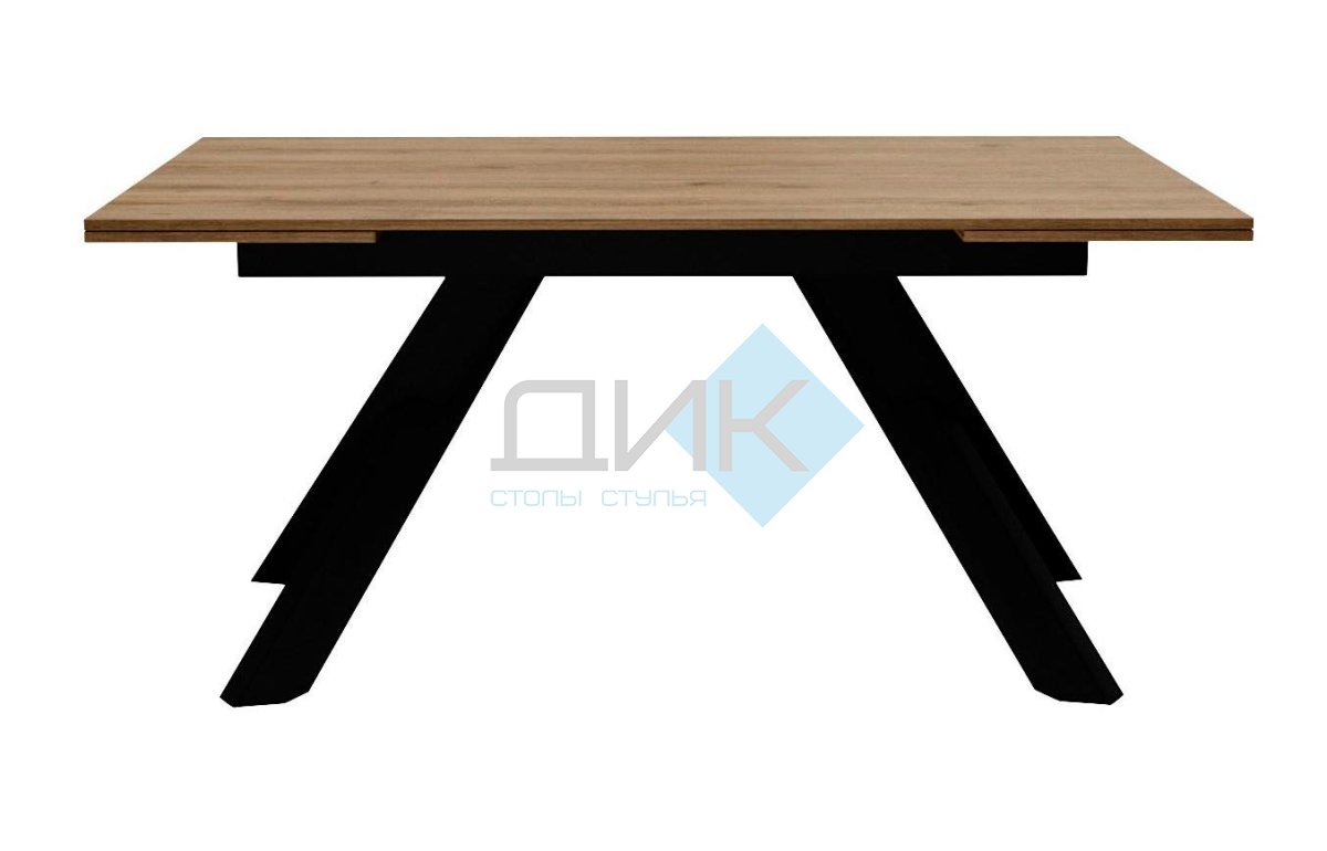 Стол DikLine DX140 Дуб галифакс/опоры черные (2 уп.)