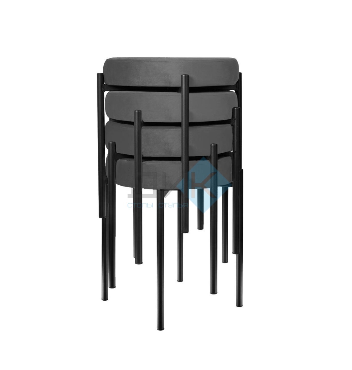 Табурет M DikLine, B28 ANTRACITE, ножки черные