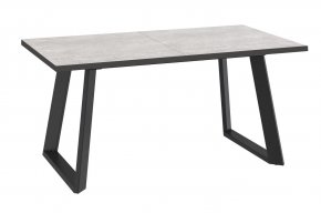 Стол DikLine ZL140 хромикс белый/ черный/опоры черные