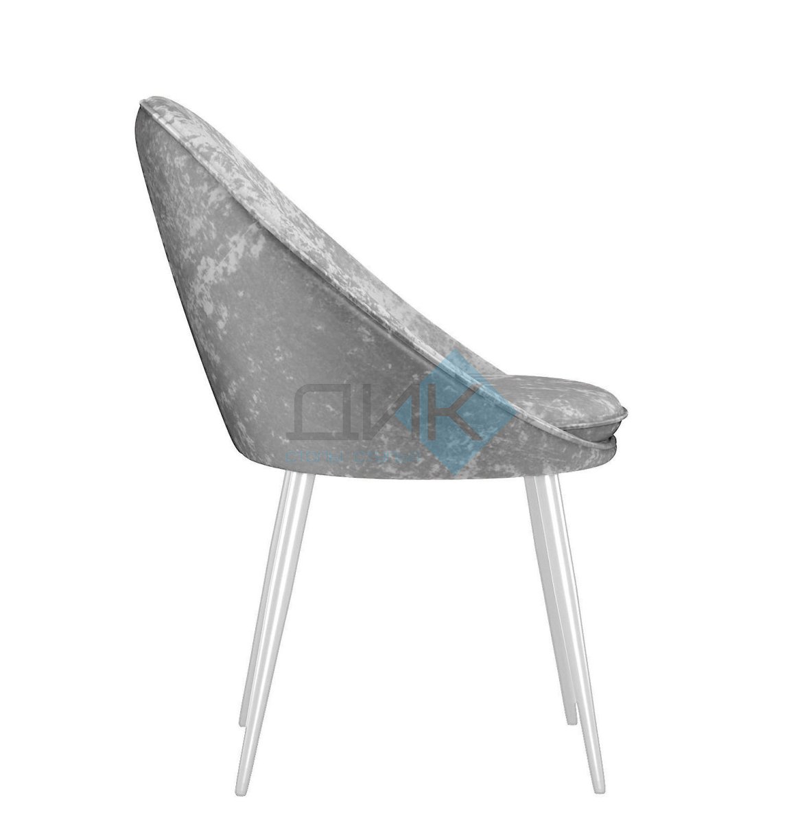 Стул DikLine 234 поворотный, M13 светло-серый, ножки белые