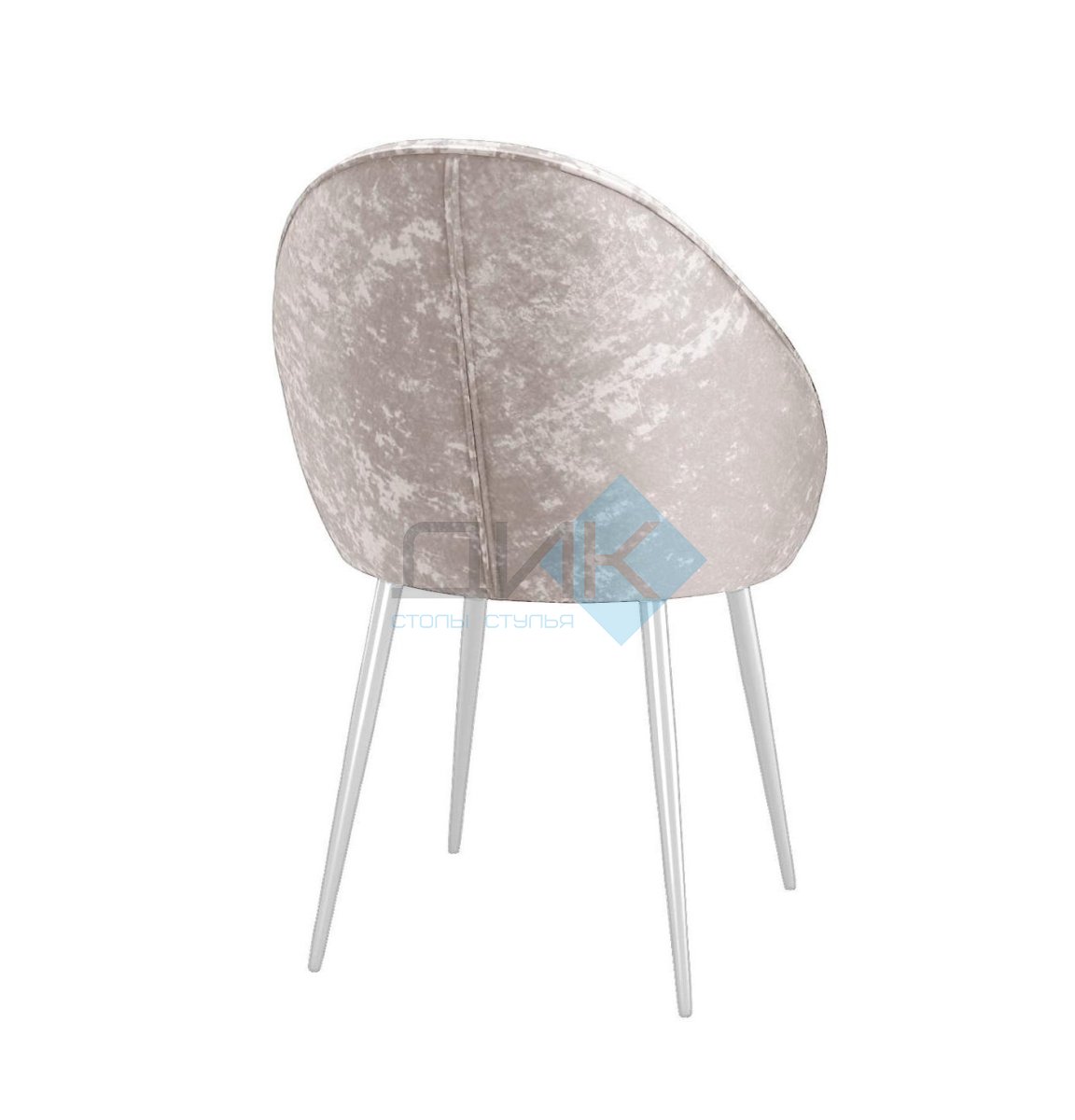 Стул DikLine 234 поворотный, M02 бежевый, ножки белые