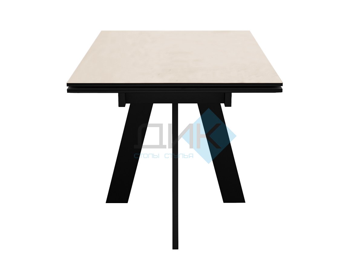 Стол DikLine SKM110 Керамика Krater Perla (бежевый матовый)/подстолье черное