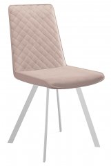 Стул DikLine 202 микровелюр V02 крем, ножки белые