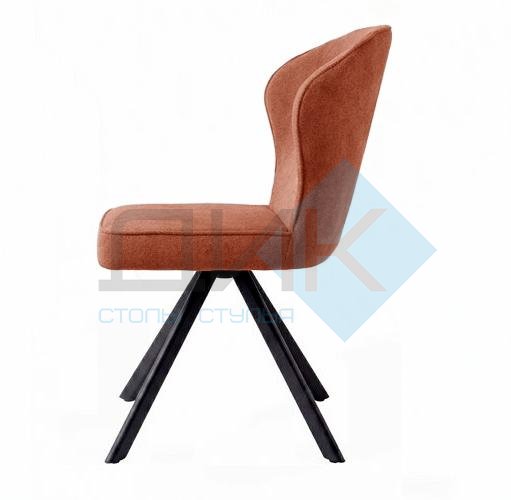 Стул DikLine 238 поворотный BL07 терракотовый, ножки черные
