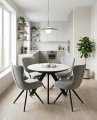 Обеденная зона: Стол DikLine SKC100 + стулья Dikline 333 (4 шт.)