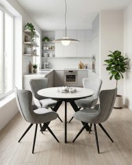 Обеденная зона: Стол DikLine SKC100 + стулья Dikline 333 (4 шт.)