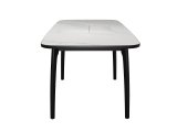 Стол DikLine MK40 Керамика Белый мрамор/подстолье черное/опоры черные