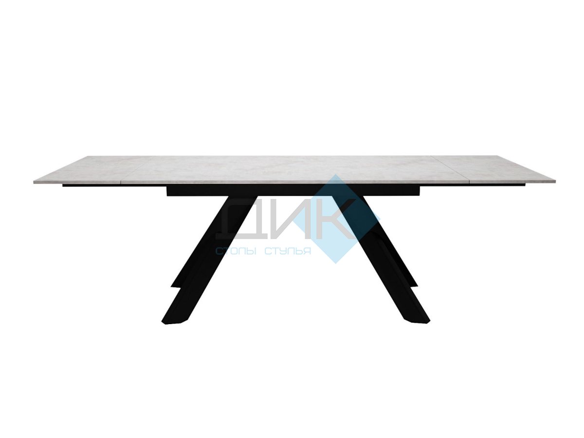 Стол DikLine DX140M Хромикс белый/опоры черные (2 уп.)