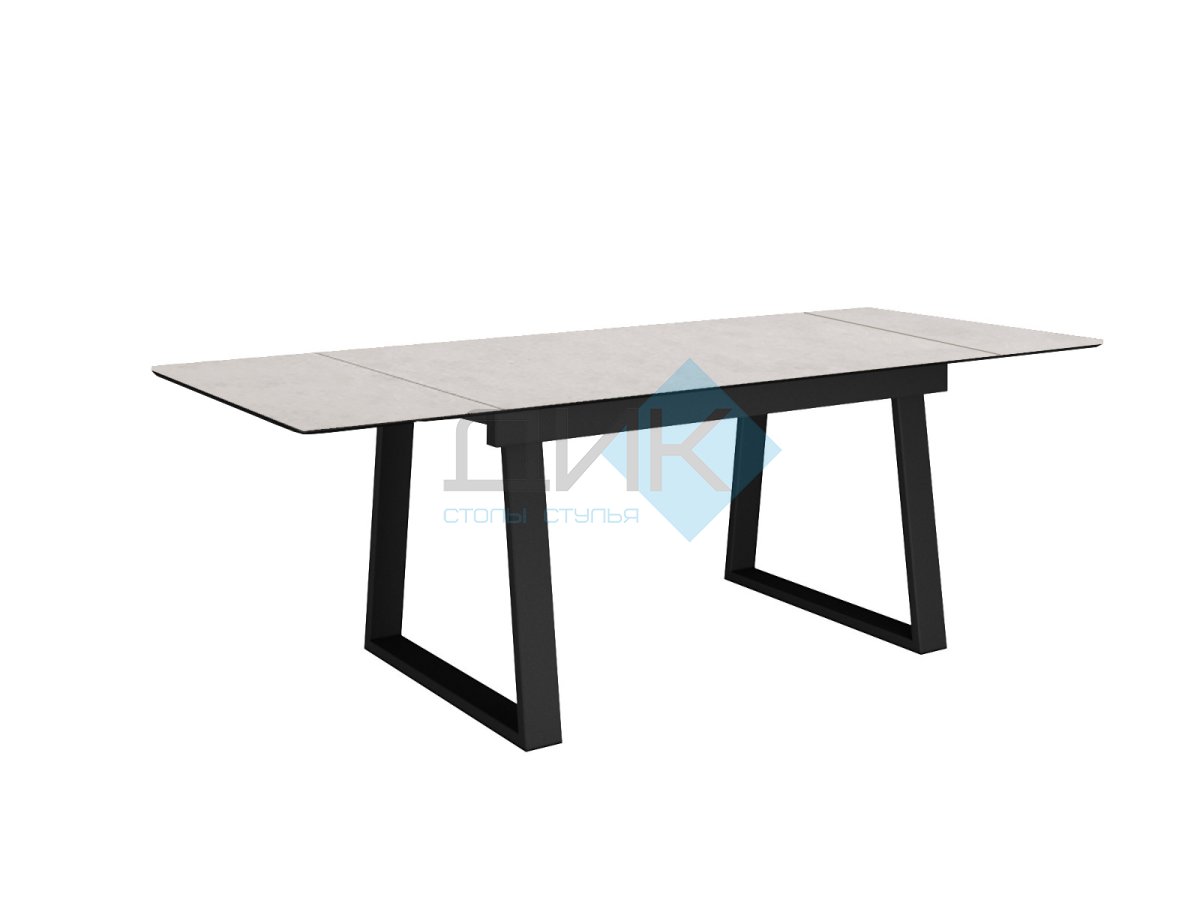 Стол DikLine DZ200 хромикс белый/черный (2 уп.)