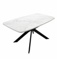 Стол DikLine B140 Мрамор Кристал белый/опоры черные