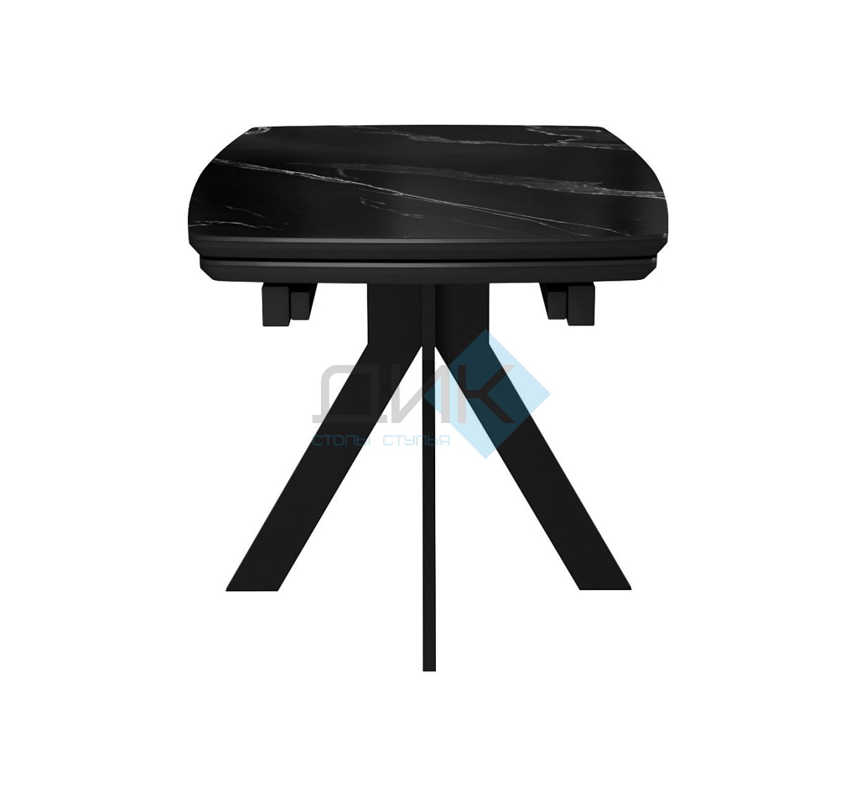 Стол DikLine DKU120 Керамика Черный мрамор/подстолье черное/опоры черные (2 уп.)