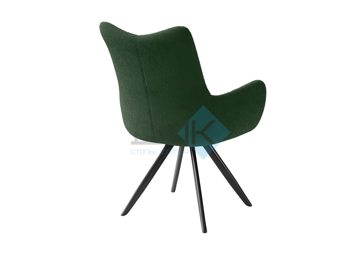 Стул DikLine 351 поворотный BL10 зеленый, ножки черные