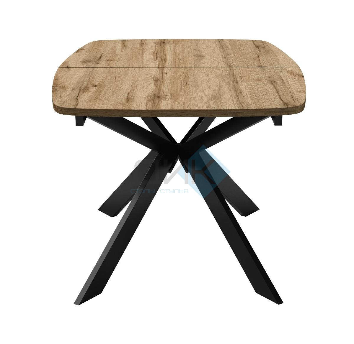 Стол DikLine B140 Дуб Галифакс (ЛДСП EGGER)/опоры черные