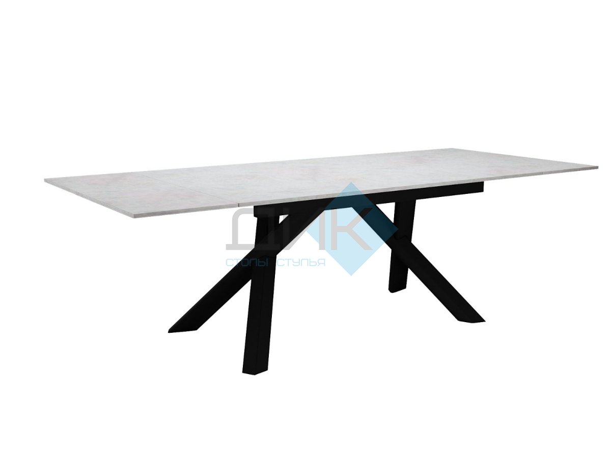 Стол DikLine DX140M Хромикс белый/опоры черные (2 уп.)