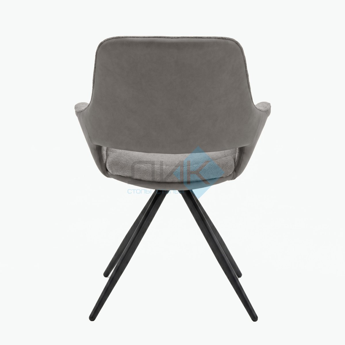 Стул DikLine 506 поворотный, BL02/кожзам BUFF02 бежевый, ножки черные