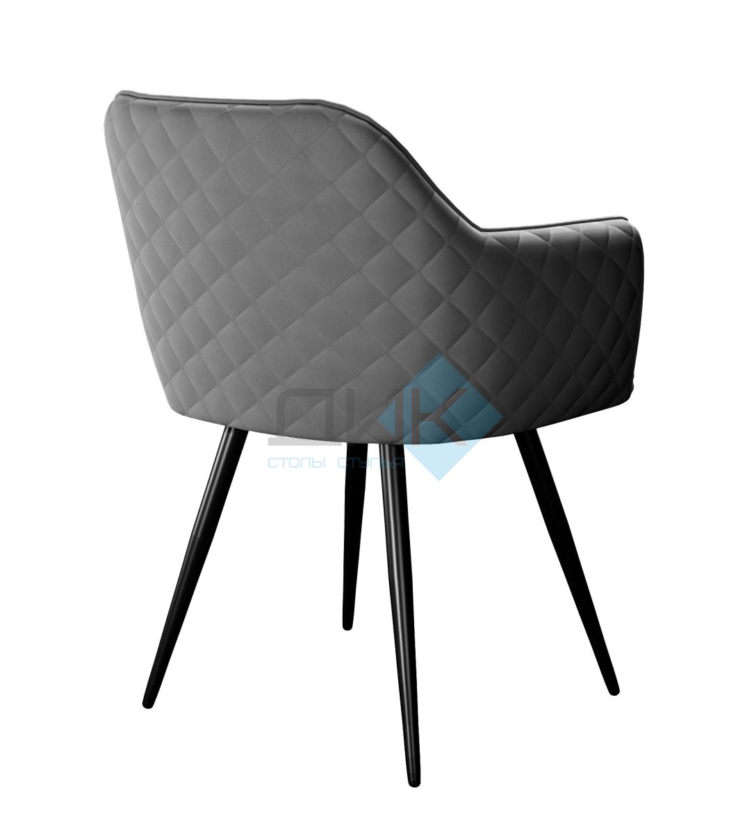 Стул DikLine 277 поворотный E31 серый, ножки черные