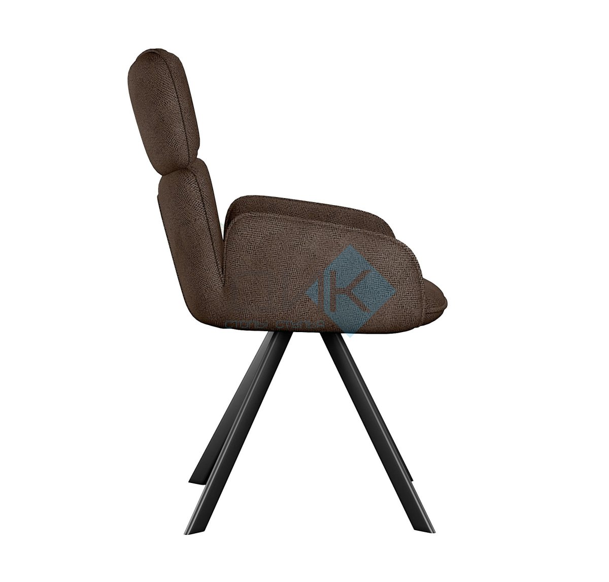 Стул DikLine 501 поворотный SB3 шоколад, ножки черные