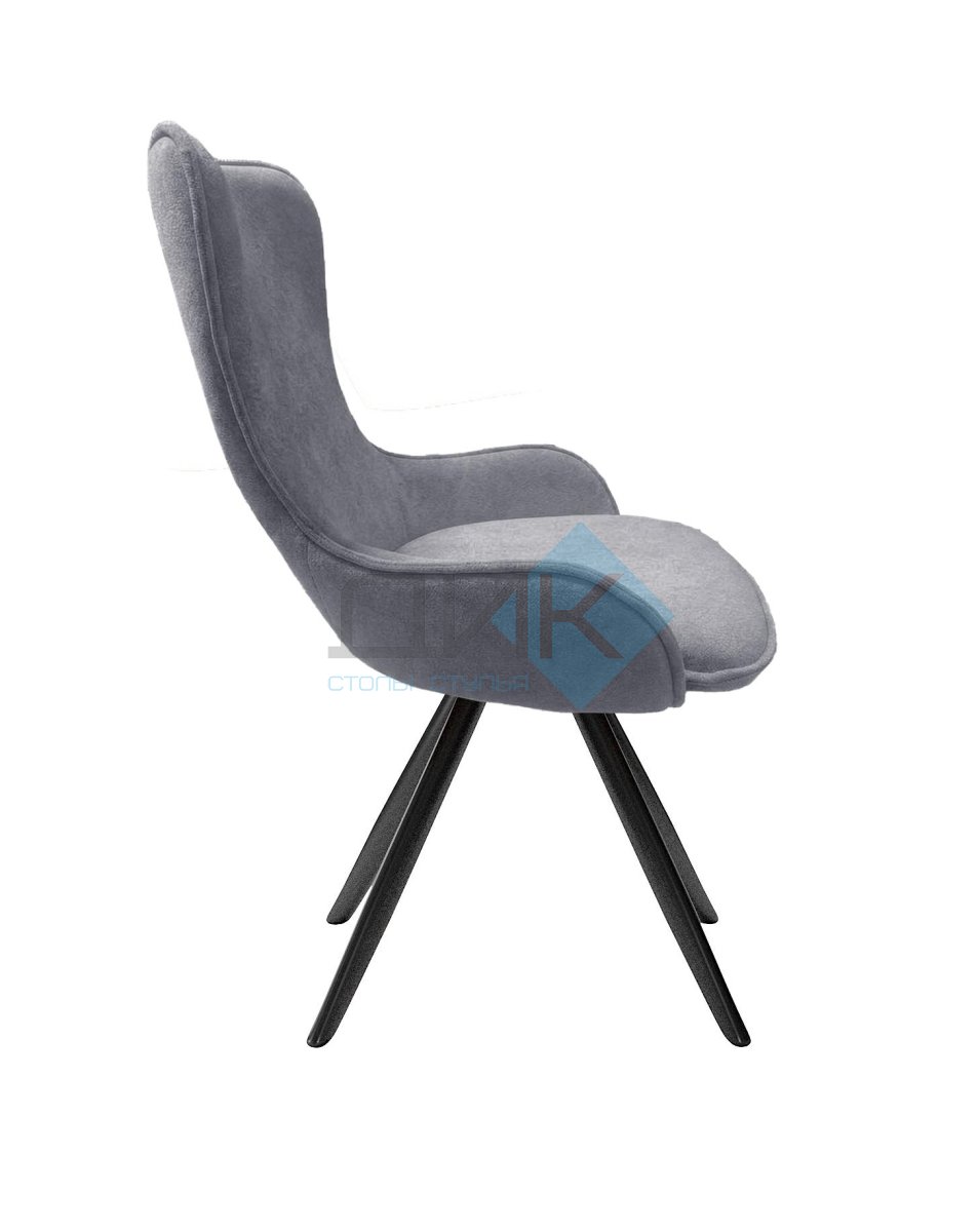 Стул DikLine 333 поворотный TW09 светло-серый, ножки черные