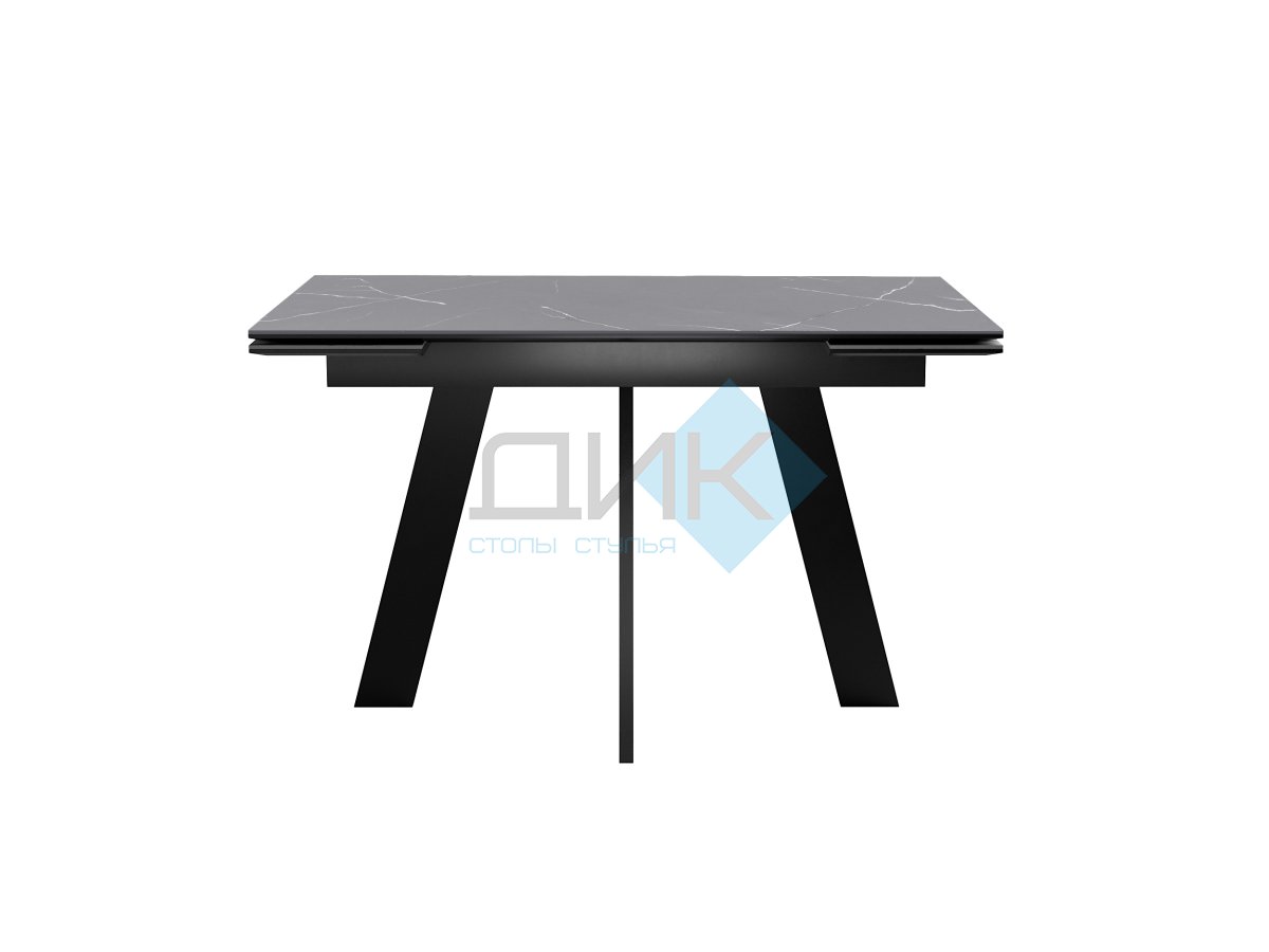 Стол DikLine SKM110 Керамика Серый мрамор/опоры черные