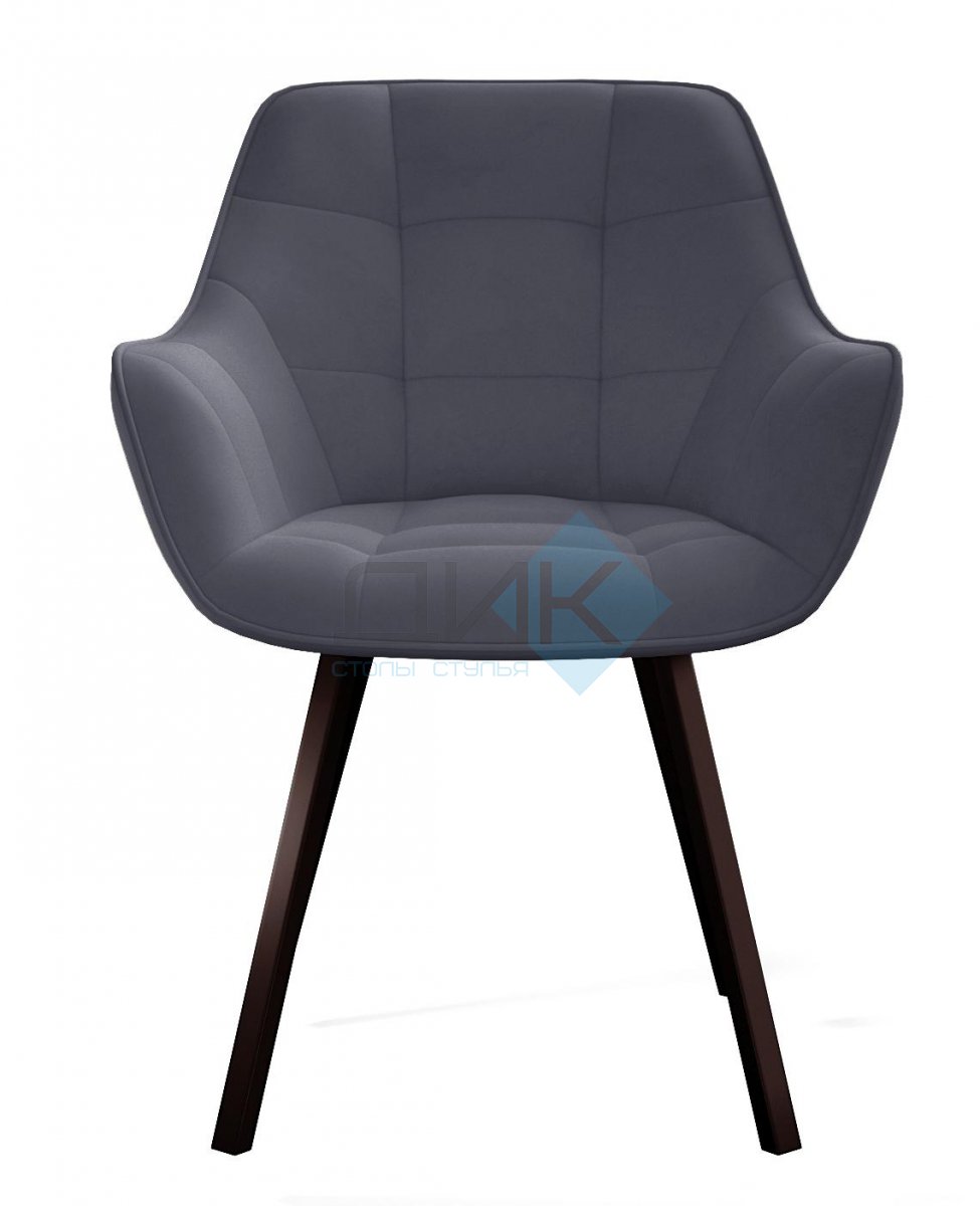 Стул DikLine 252 М поворотный, B28 ANTRACITE, ножки черные