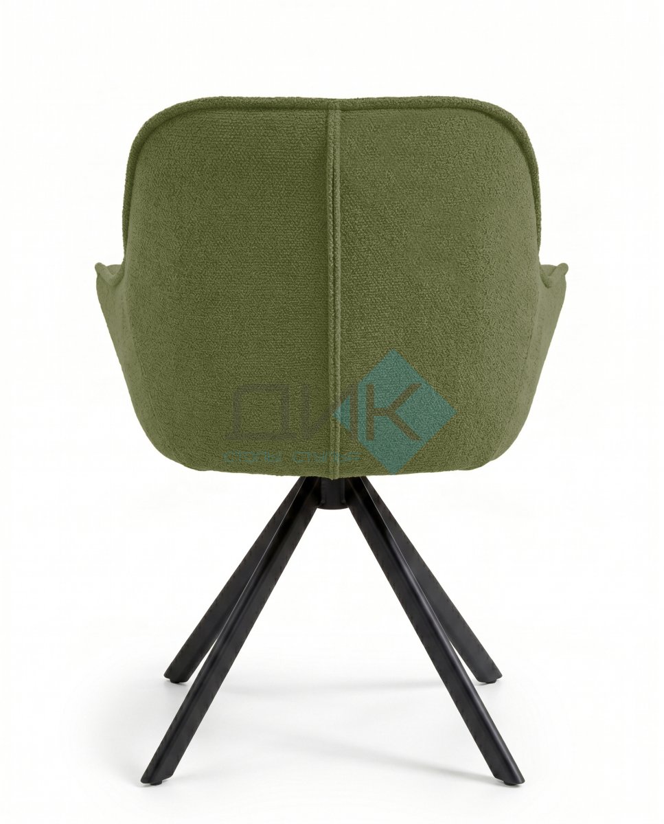 Стул DikLine 254 поворотный, BL09 светло-зеленый, ножки черные