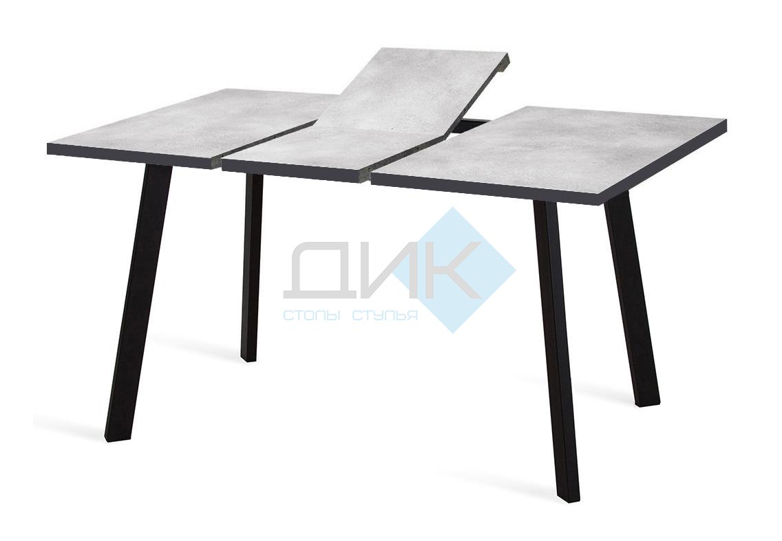 Стол DikLine HB120 хромикс белый/ опоры черные