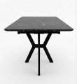 Стол DikLine DI100 Камень Пьетра Гриджиа чёрный/опоры черные (2уп.)