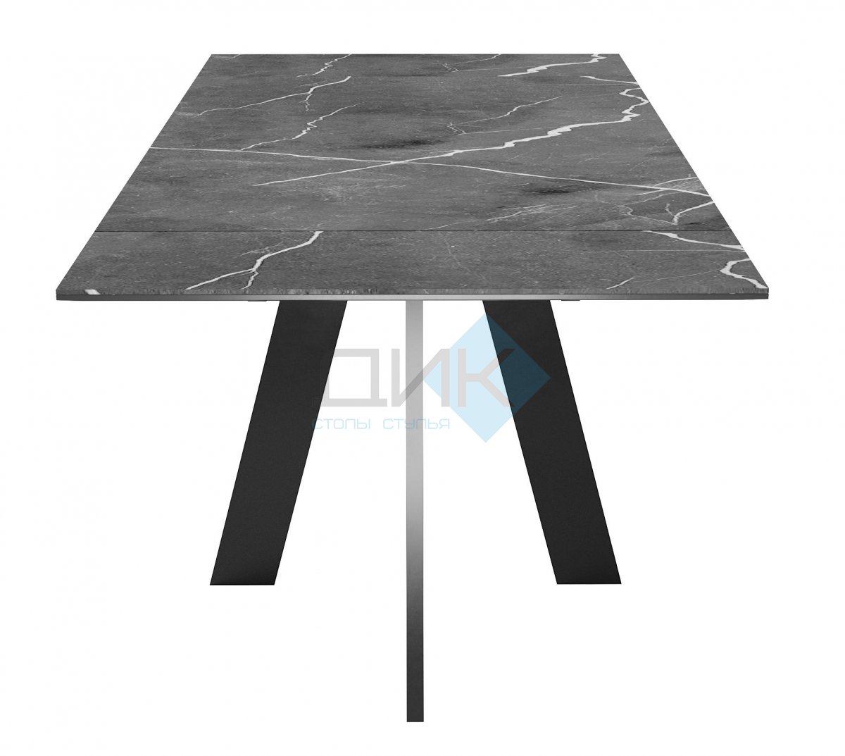 Стол DikLine SKM120 Керамика Черный мрамор/подстолье черное/опоры черные (2 уп.)